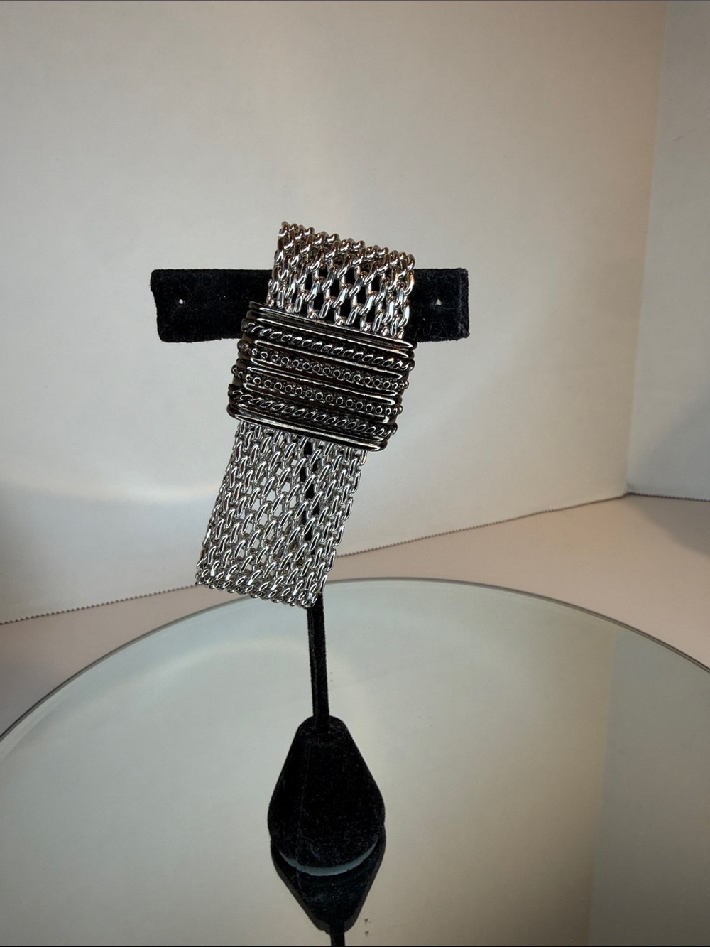 Erica Zap Silver Mesh Bracelet With Accent Magnetic Clasp